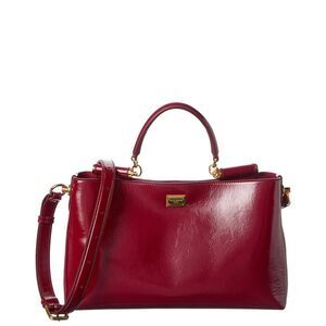 Dolce & Gabbana Vittoria Medium Patent Shoulder Bag, Red